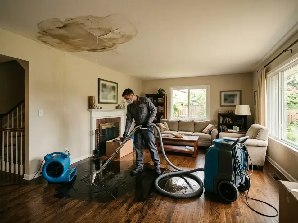 attic-pipe-burst-ceiling-drip-008 — frequently asked questions, Water Damage Restoration & Carpet Care in Redgranite, WI